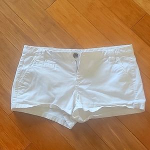 Express White Shortie Shorts